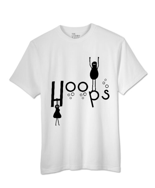 Hoops White T-shirt with black print Creative lisbon