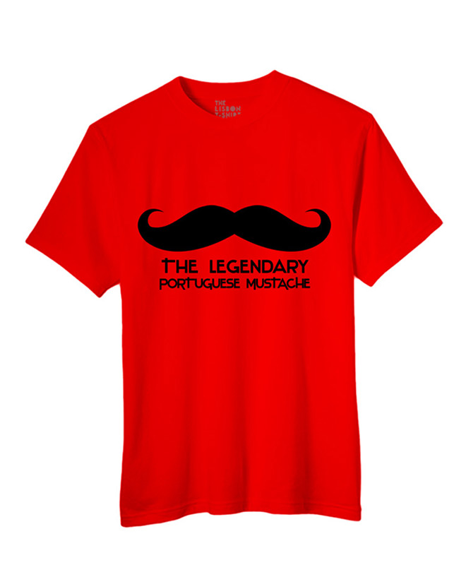 Legendary Portuguese Moustache t-shirt red creativelisbon