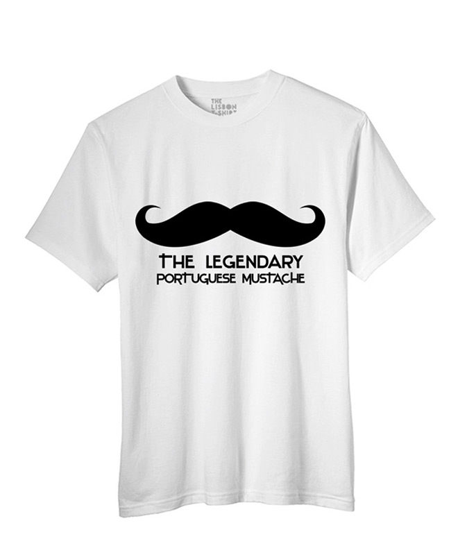 Legendary Portuguese Moustache t-shirt white creativelisbon