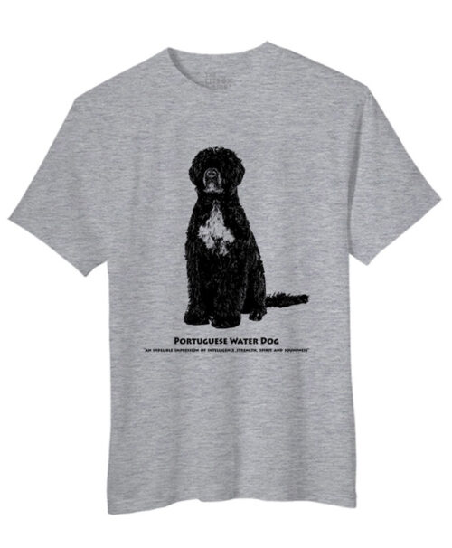 Portuguese water dog t-shirt heather grey