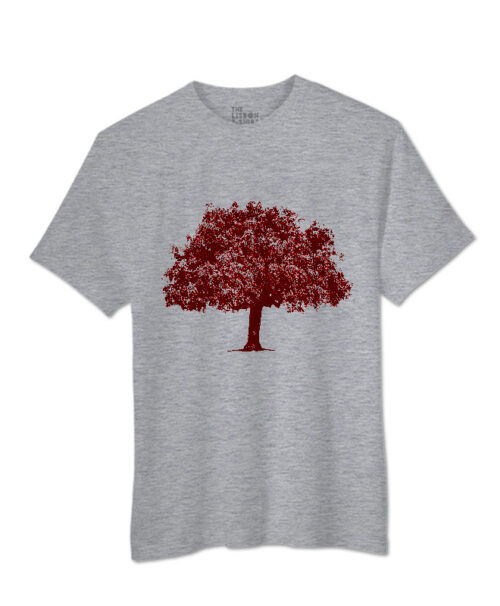 Red Cork Oak T-shirt heather grey creativelisbon