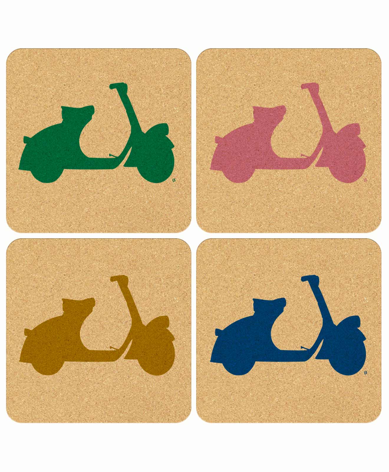Cork Coasters Scooters