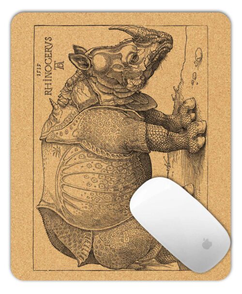 Rhinocerus Cork Mouse Pad
